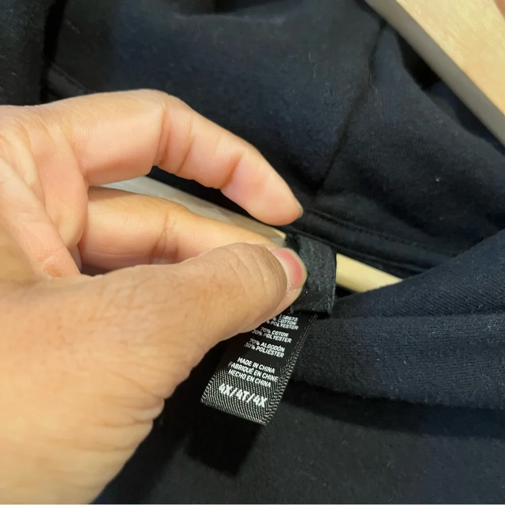 Skims Women’s Classic Hoodie in Onyx Size 4XL Cotton Fleece - Picture 3 of 7